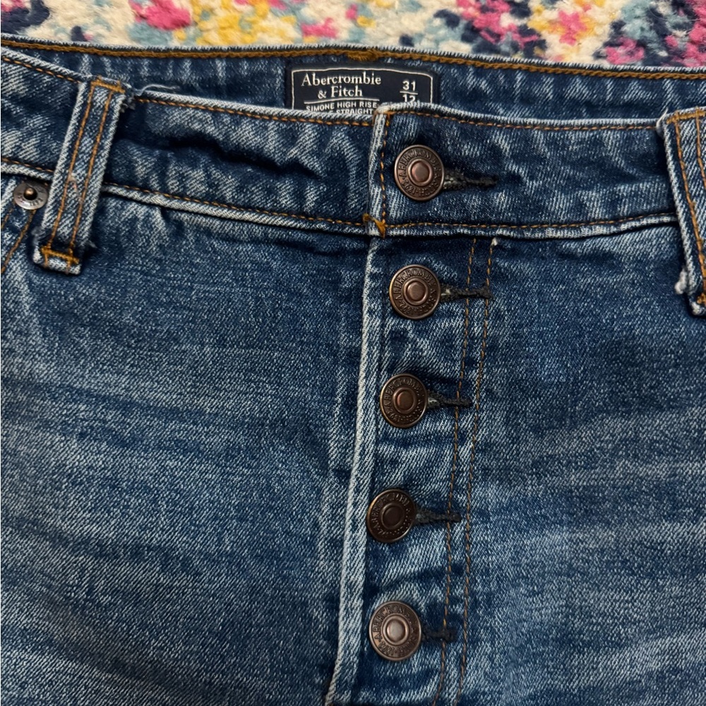 Abercrombie & Fitch A&F Simone High Rise ankle Straight 31 | 12R - Picture 5 of 5